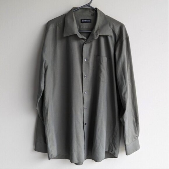 Hugo Boss button down dress shirt - green - Picture 1 of 6